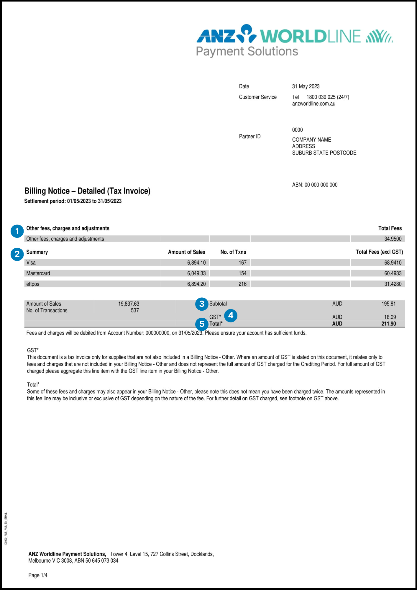 Image 1 for billing notice