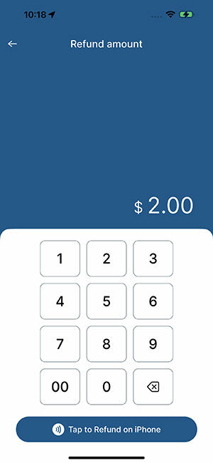 Ask customer to tap the same credit or debit card